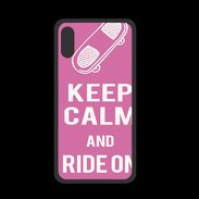 Coque  Iphone X PREMIUM Keep Calm Ride on Rose