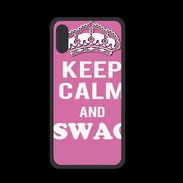 Coque  Iphone X PREMIUM Keep Calm Swag Rose