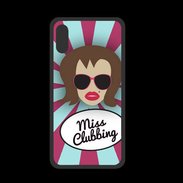 Coque  Iphone X PREMIUM Miss Clubbing Chatain
