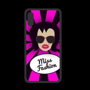 Coque  Iphone X PREMIUM Miss Fashion Brune
