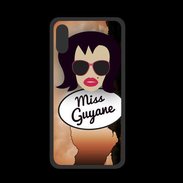Coque  Iphone X PREMIUM Miss Guyane Brune