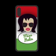 Coque  Iphone X PREMIUM Miss Italie Brune