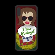 Coque  Iphone X PREMIUM Miss Portugal Chatain