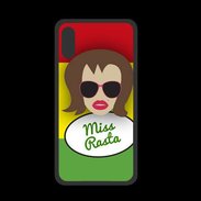Coque  Iphone X PREMIUM Miss Rasta Chatain