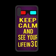 Coque  Iphone X PREMIUM Keep Calm and See your life 3D Violet