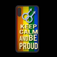 Coque  Iphone X PREMIUM Keep Calm and Be Proud mens Gay