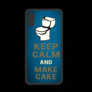Coque  Iphone X PREMIUM Keep Calm and Make cake Bleu