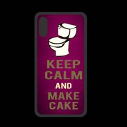 Coque  Iphone X PREMIUM Keep Calm and Make cake Rose