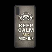 Coque  Iphone X PREMIUM Keep Calm and Miskine Gris