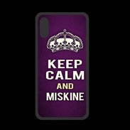 Coque  Iphone X PREMIUM Keep Calm and Miskine Violet