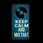 Coque  Iphone X PREMIUM Keep Calm and Mix that Bleu