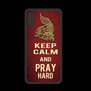 Coque  Iphone X PREMIUM Keep Calm and Pray Muslim Rouge