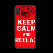 Coque  Iphone X PREMIUM Keep Calm and Reelax Rouge