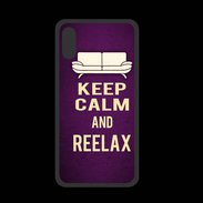 Coque  Iphone X PREMIUM Keep Calm and Reelax Violet