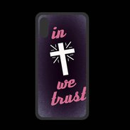 Coque  Iphone X PREMIUM In Christ We trust Rouge ZG