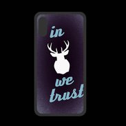Coque  Iphone X PREMIUM In Elan We trust Bleu ZG