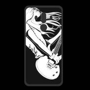 Coque  Huawei MATE 10 PRO PREMIUM Musicienne guitare électrique en noir et blanc