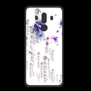 Coque  Huawei MATE 10 PRO PREMIUM Papillons et notes de musique