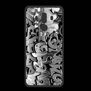 Coque  Huawei MATE 10 PRO PREMIUM graffiti seamless background en noir et blanc