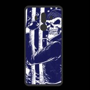 Coque  Huawei MATE 10 PRO PREMIUM Tête de mort Biker USA
