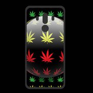 Coque  Huawei MATE 10 PRO PREMIUM Effet cannabis sur fond noir