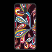 Coque  Huawei MATE 10 PRO PREMIUM Flower power sur fond noir