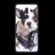 Coque  Huawei MATE 10 PRO PREMIUM Bulldog français avec casque de musique