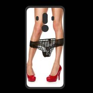Coque  Huawei MATE 10 PRO PREMIUM Escarpins rouges vernis lingerie dentelle noire sexy