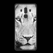 Coque  Huawei MATE 10 PRO PREMIUM Lion en noir et blanc