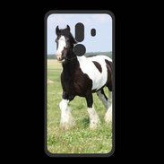 Coque  Huawei MATE 10 PRO PREMIUM Cheval noir et blanc 5