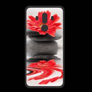 Coque  Huawei MATE 10 PRO PREMIUM Fleurs et galet