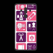 Coque  Huawei MATE 10 PRO PREMIUM Fond symboles couturière