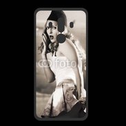 Coque  Huawei MATE 10 PRO PREMIUM Femme avec fond avion
