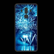 Coque  Huawei MATE 10 PRO PREMIUM Feu d'artifice en noir et bleu