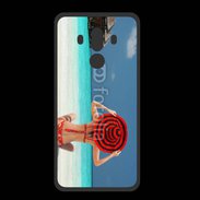 Coque  Huawei MATE 10 PRO PREMIUM Femme assise sur la plage