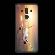 Coque  Huawei MATE 10 PRO PREMIUM Avion de ligne au coucher de soleil