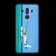 Coque  Huawei MATE 10 PRO PREMIUM Hydravion au dessus de la mer turquoise