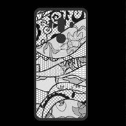 Coque  Huawei MATE 10 PRO PREMIUM Tissus glamour noir et blanc