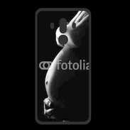 Coque  Huawei MATE 10 PRO PREMIUM Femme enceinte en noir et blanc