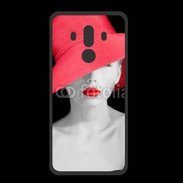 Coque  Huawei MATE 10 PRO PREMIUM Femme élégante en noire et rouge 10