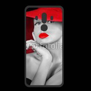 Coque  Huawei MATE 10 PRO PREMIUM Femme élégante en noire et rouge 15