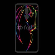 Coque  Huawei MATE 10 PRO PREMIUM Vector image of an horse on black back 50