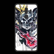 Coque  Huawei MATE 10 PRO PREMIUM Tête de mort et guitare