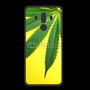 Coque  Huawei MATE 10 PRO PREMIUM Feuille de cannabis sur fond jaune