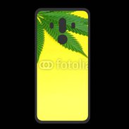 Coque  Huawei MATE 10 PRO PREMIUM Feuille de cannabis sur fond jaune 2