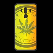 Coque  Huawei MATE 10 PRO PREMIUM Marijuana stamp on rastafarian background