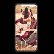 Coque  Huawei MATE 10 PRO PREMIUM Guitariste peace and love 1