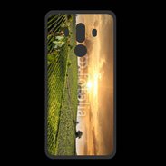 Coque  Huawei MATE 10 PRO PREMIUM Couché de soleil sur champs de vignes