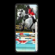 Coque  Huawei MATE 10 PRO PREMIUM Jumping Equitation cheval gris