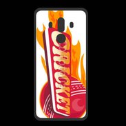 Coque  Huawei MATE 10 PRO PREMIUM Cricket balle flamme